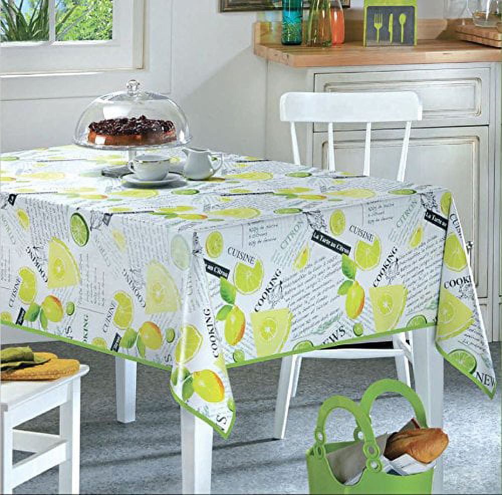 Ottomanson Multicolor Lemon Lime Design Vinyl Indoor & Outdoor Non