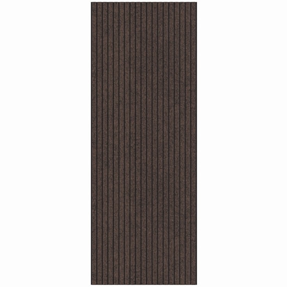 Ottomanson Non-Slip 2-Piece Entryway Rug Set, Utility Door Mat & Runner for Mudroom, Traps Dirt & Mud, 2' x 3' & 2' x 5', Brown/Black