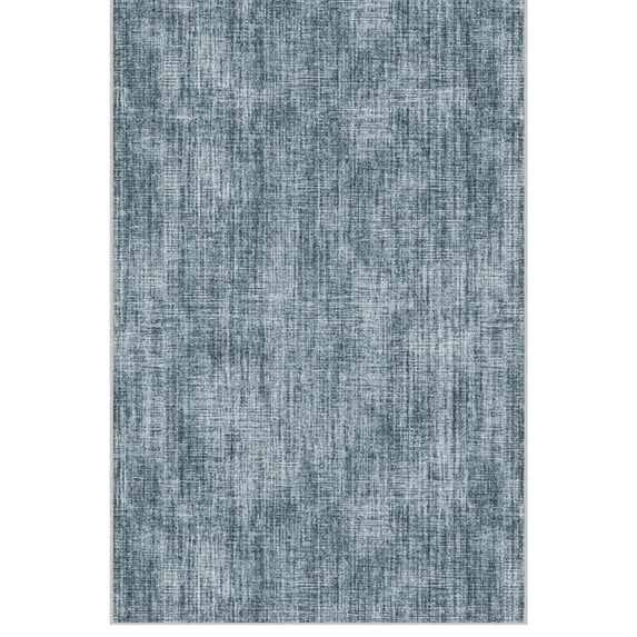Ottomanson Non-Slip Area Rug 5' x 7'10" Soft Low Pile Bedroom Accent Rug, Solid Greyish Blue