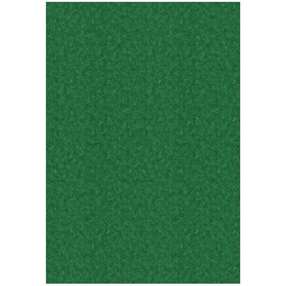 Ottomanson Non-Slip Area Rug for Entryway 17" x 31" Indoor/Outdoor Custom Size Kitchen Utility Mat, Green