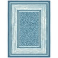 thumbnail image 1 of Ottomanson Border Indoor Doormat 2'3" x 3' - Non Slip Low Pile Area Rug for Entryway, Blue, 1 of 11