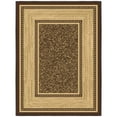thumbnail image 1 of Ottomanson Border Indoor Doormat 2'3" x 3' - Non Slip Low Pile Area Rug for Entryway, Brown, 1 of 11