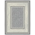 thumbnail image 1 of Ottomanson Border Indoor Doormat 2'3" x 3' - Non Slip Low Pile Area Rug for Entryway, Light Gray, 1 of 11