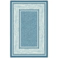 thumbnail image 1 of Ottomanson Border Area Rug 3'3" x 5' - Non Slip Low Pile Carpet, Blue, 1 of 11