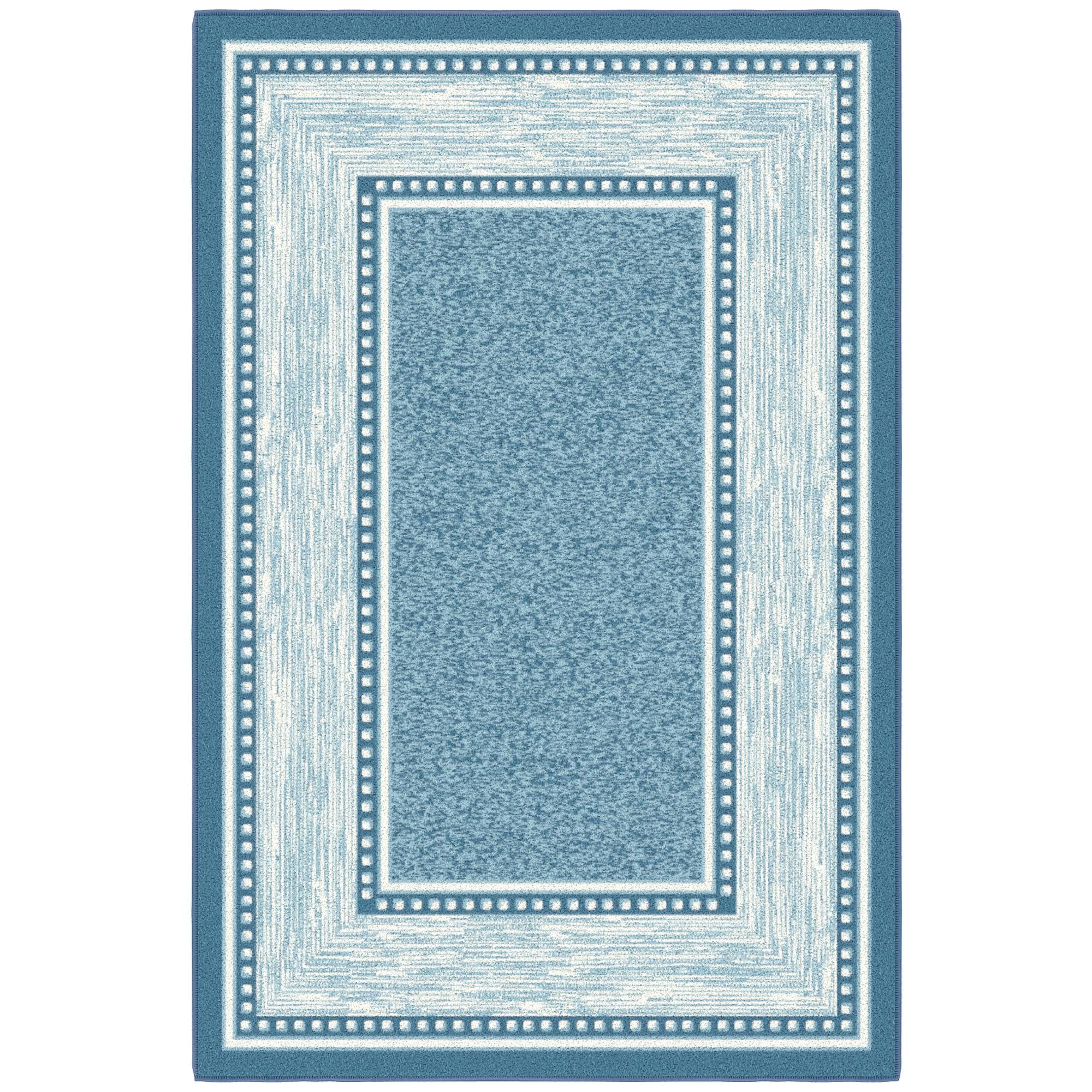 Ottomanson Non-Slip Area Rug for Living Room 3x5 Rubberback Border ...