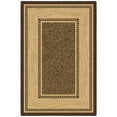 thumbnail image 1 of Ottomanson Border Area Rug 3'3" x 4'7" - Non Slip Low Pile Carpet, Brown, 1 of 11
