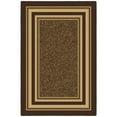 thumbnail image 1 of Ottomanson Non-Slip Area Rug for Living Room 3'3" x 5' Durable Low Profile Carpet, Dark Brown Border, 1 of 11