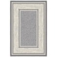 thumbnail image 1 of Ottomanson Border Area Rug 3'3" x 4'7" - Non Slip Low Pile Carpet, Light Gray, 1 of 12