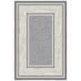 thumbnail image 1 of Ottomanson Border Area Rug 3'3" x 4'7" - Non Slip Low Pile Carpet, Light Gray, 1 of 12