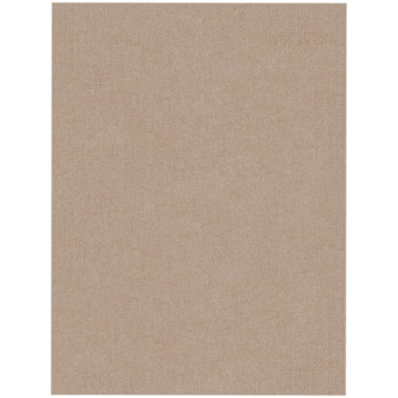 Ottomanson Non-Slip Area Rug for Living Room 5' x 6'6" Stain-Resistant Low Pile Floor Carpet, Beige