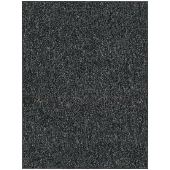 Ottomanson Non-Slip Area Rug for Living Room 5' x 6'6" Stain-Resistant Low Pile Floor Carpet, Black
