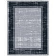 thumbnail image 1 of Ottomanson Non-Slip Area Rug for Living Room 5' x 6'6" Durable Low Profile Carpet, Gray/Navy Border, 1 of 8