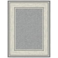 thumbnail image 1 of Ottomanson Border Area Rug 5' x 6'6" - Non Slip Low Pile Carpet, Light Gray, 1 of 9