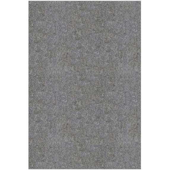 Ottomanson Non-Slip Area Rug for Living Room 6'6" x 10' Stain-Resistant Low Pile Floor Carpet, Gray