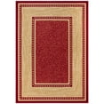 thumbnail image 1 of Ottomanson Non-Slip Area Rug for Living Room 6'6" x 9'2" Durable Low Profile Carpet, Red Border, 1 of 8