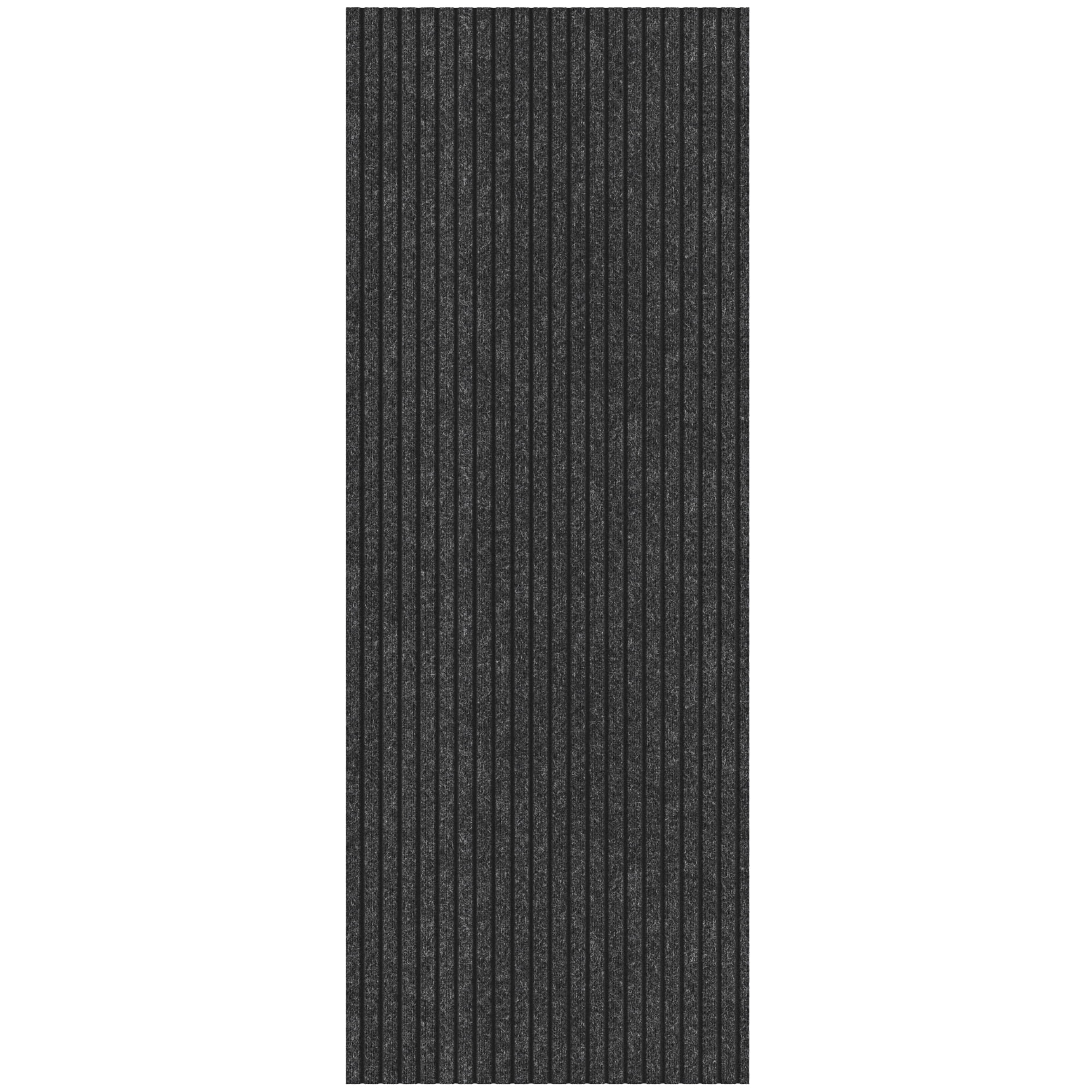 Ottomanson 2'7" x 12' Non-Slip Hallway Runner Rug, Waterproof Carpet Runner for Entryway, Dirt Trapper, Black