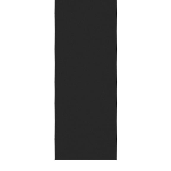 Ottomanson Extra Long Runner Rug Non-Slip Low Pile Stain Resistant, Solid Black, 1'10.5" x 38'