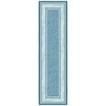 thumbnail image 1 of Ottomanson Border Kitchen Runner Rug 1'10" x 7' - Non Slip Low Pile Carpet, Blue, 1 of 14