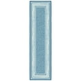 thumbnail image 1 of Ottomanson Border Kitchen Runner Rug 1'10" x 7' - Non Slip Low Pile Carpet, Blue, 1 of 14