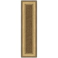 thumbnail image 1 of Ottomanson Border Kitchen Runner Rug 1'10" x 6' - Non Slip Low Pile Carpet, Brown, 1 of 13