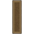 thumbnail image 1 of Ottomanson Border Kitchen Runner Rug 1'10" x 7' - Non Slip Low Pile Carpet, Dark Brown, 1 of 13