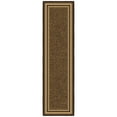 thumbnail image 1 of Ottomanson Border Kitchen Runner Rug 1'10" x 7' - Non Slip Low Pile Carpet, Dark Brown, 1 of 13