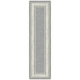 thumbnail image 1 of Ottomanson Border Kitchen Runner Rug 1'10" x 7' - Non Slip Low Pile Carpet, Light Gray, 1 of 15