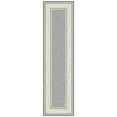 thumbnail image 1 of Ottomanson Border Hallway Runner Rug 2'7" x 9'10" - Non Slip Low Pile Carpet, Light Gray, 1 of 15