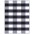 thumbnail image 1 of Ottomanson Non-Slip Indoor Entryway Rug 1'10.5" x 3' – Low Pile Stain Resistant Door Mat, Buffalo Plaid Black/White, 1 of 7