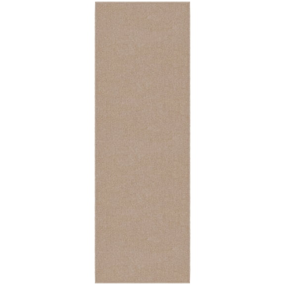 Ottomanson Non-Slip Kitchen Runner Rug 20" x 59" Stain-Resistant Low Pile Carpet for Entryway, Beige