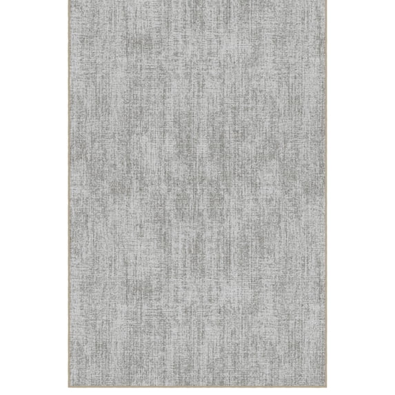 Ottomanson Non-Slip Living Room Area Rug 7'10" x 10' Low Pile Carpet, Solid Beige
