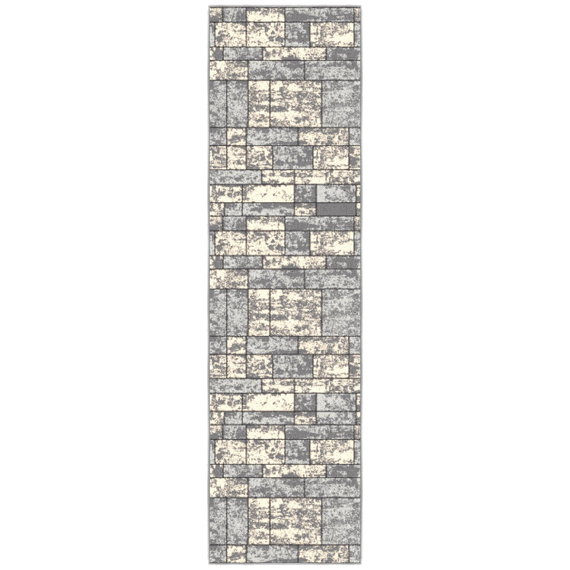 Ottomanson Non-Slip Rubberback Boxes 2x7 Indoor Runner Rug - Walmart.com