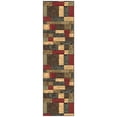 thumbnail image 1 of Ottomanson Boxes Hallway Runner Rug 2'7" x 9'6" - Non Slip Low Pile Carpet, Multicolor, 1 of 13