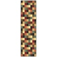 thumbnail image 1 of Ottomanson Non-Slip Kitchen Runner Rug 1'10.5" x 6' – Low Pile Stain Resistant Floor Mat, Checkered Multicolor, 1 of 13