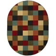 thumbnail image 1 of Ottomanson Non-Slip Area Rug for Living Room 5' x 6'6" Oval Durable Low Profile Carpet, Multicolor, 1 of 8