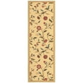 thumbnail image 1 of Ottomanson Floral Bathroom Runner Rug 20" x 53" - Non Slip Low Pile Carpet, Beige, 1 of 13