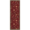 thumbnail image 1 of Ottomanson Floral Bathroom Runner Rug 20" x 53" - Non Slip Low Pile Carpet, Red, 1 of 13