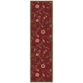 thumbnail image 1 of Ottomanson Floral Hallway Runner Rug 2'7" x 9'6" - Non Slip Low Pile Carpet, Red, 1 of 5
