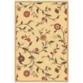 thumbnail image 1 of Ottomanson Floral Area Rug 3'3" x 4'7" - Non Slip Low Pile Carpet, Beige, 1 of 12