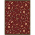 thumbnail image 1 of Ottomanson Floral Area Rug 5' x 6'6" - Non Slip Low Pile Carpet, Red, 1 of 8