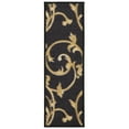 thumbnail image 1 of Ottomanson Non-Slip Rubberback Floral Trellis 8.5" x 26" Indoor Stair Treads, 7 Pack, Black/Beige, 1 of 10
