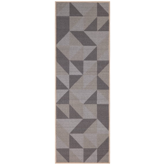 Ottomanson Non-Slip Hallway Runner Rug 20" x 59" Perfect for High Traffic Areas, Black Lines