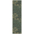 thumbnail image 1 of Ottomanson Leaf Hallway Runner Rug 2'7" x 9'10" - Non Slip Low Pile Carpet, Seafoam Green, 1 of 14