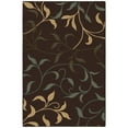 thumbnail image 1 of Ottomanson Non-Slip Area Rug for Living Room 3'3" x 5' Durable Low Profile Carpet, Brown Leaf, 1 of 12