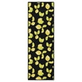 thumbnail image 1 of Ottomanson Non-Slip Rubberback Lemons 2x5 Kitchen Runner Rug, 20" x 59", Black, 1 of 9