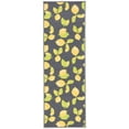thumbnail image 1 of Ottomanson Non-Slip Rubberback Lemons 2x5 Kitchen Runner Rug, 20" x 59", Gray, 1 of 8