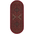 thumbnail image 1 of Ottomanson Non-Slip Hallway Runner Rug 20" x 59" Oval Perfect for High Traffic Areas, Red Oriental, 1 of 8