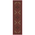 thumbnail image 1 of Ottomanson Medallion Hallway Runner Rug 2'7" x 9'6" - Non Slip Low Pile Carpet, Red, 1 of 9