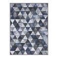 thumbnail image 1 of Ottomanson Non-Slip Small Area Rug for Entryway 2'3" x 3' Easy Clean & Durable Kitchen Mat, Navy Triangles, 1 of 8