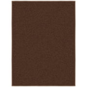Ottomanson Solid Indoor Doormat 2'3" x 3' - Non Slip Low Pile Area Rug for Entryway, Brown